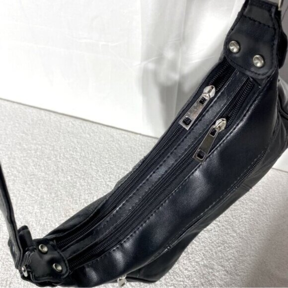 Vintage Bentley Black Leather Purse Shoulder Bag Handbag - Picture 8 of 14